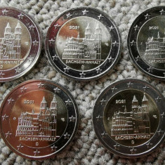 monede GERMANIA 2021, 5x2 euro comemorative (ADFGJ) Magdeburg - UNC