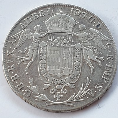 Ungaria 1/2 Thaler / Taler 1786 A argint Joseph ll foto