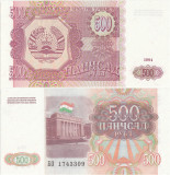 1994, 500 Rubles (P-8a) - Tadjikistan - stare UNC