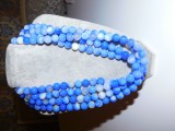 Colier nou Italia, agate , lucrat manual,4 siruri , bratara Murano cadou
