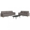 VidaXL Set de canapele, 2 piese, gri taupe, material