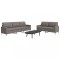 vidaXL Set de canapele, 2 piese, gri taupe, material
