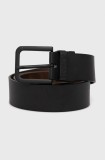 Levi&#039;s Curea de piele cu două fețe bărbați, culoarea negru