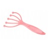 Aparat de masaj pentru scalp, Manual, Tip grebla, Cresterea parului, Roz, Oem