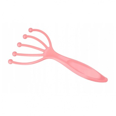Aparat de masaj pentru scalp, Manual, Tip grebla, Cresterea parului, Roz foto