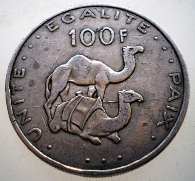 7.410 DJIBOUTI 100 FRANCS FRANCI 2017 foto