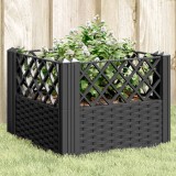 Jardiniera de gradina cu spalier, negru, 43,5x43,5x43,5 cm, PP GartenMobel Dekor, vidaXL