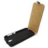 Husa flip neagra (cadru silicon) pentru HTC Desire 620