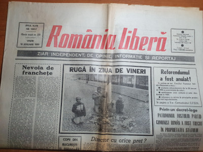 romania libera 19 ianuarie 1990-consiliul frontului salvarii nationale foto