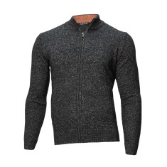 Pulover bărbați negru cu buzunare PL019