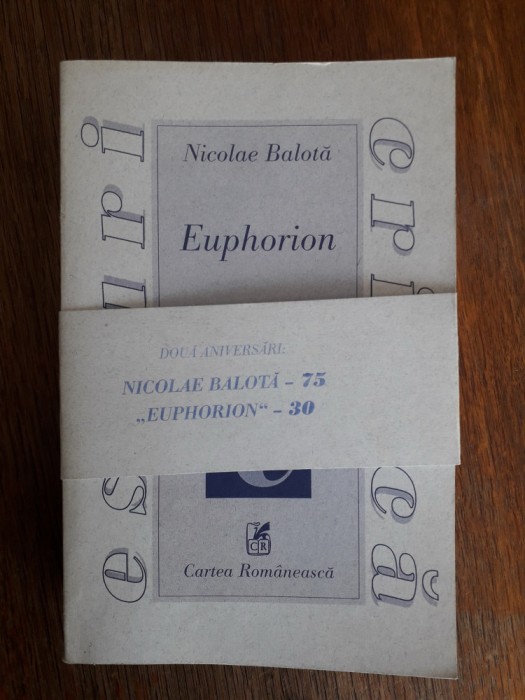 Euphorion - Nicolae Balota, autograf / R4P3S