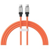 Cablu alimentare si date Baseus CoolPlay, Fast Charging Data Cable pt. smartphone, USB Type-C la USB Type-C 100W, 1m, portocaliu