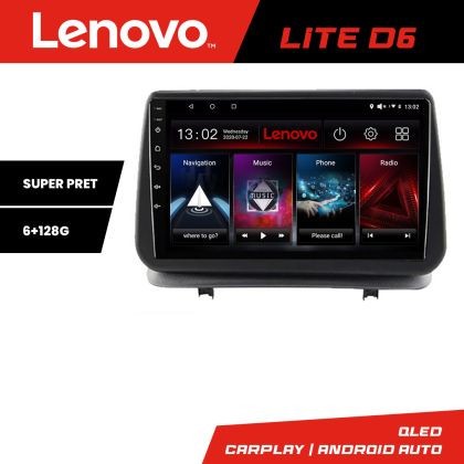 NavigatieRenault Clio 3 2005-2013 Lenovo Kit-Clio3 8 core 6+128 GB Android Waze USB Navigatie Internet Youtube Radio CarStore Technology