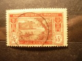 Timbru Coasta de Fildes 1934 colonie franceza ,Laguna - 45c stampilat