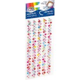 Accesorii creatie decor,5 dantele flori,diamante autoadezive blister,25cm