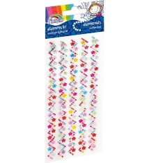 Accesorii creatie decor,5 dantele flori,diamante autoadezive blister,25cm