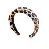 Cumpara ieftin Bentita din catifea neteda animal print - leopard
