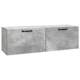 vidaXL Oglindă TV montată pe perete Gri Beton 98 x 31 x 30 cm 898728