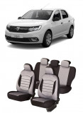 Cumpara ieftin Set huse scaune Dacia Logan II (2012-2020) Compatibile cu sistem AIRBAG, Umbrella