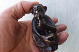 Statueta din bronz,maimutica.Este semnata., Animale, Asia, Playmobil