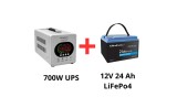 Qltec Sursă de alimentare ne&icirc;ntreruptibilă pentru pompe de circulație 720W + pachet de acumulatori LiFePo4 24Ah