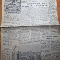 sportul popular 14 noiembrie 1963-real madrid-dinamo bucuresti 3-1