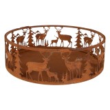 Cumpara ieftin Bol decorativ metal maro Forest &Oslash; 25x7 cm