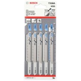 Bosch T 318A - Set panze fierastrau pendular tija cu un prag de prindere (T) 132 mm metal taiere dreapta fina 5 bucati