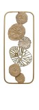 Decoratiune perete fier auriu Flowers 25 x 61 cm
