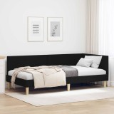Cumpara ieftin Cadru de pat colțar Altele cu headboard Negru 90 x 200 cm