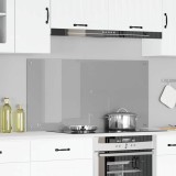 Contrablat Bucatarie Gri Deschis 120x60cm Sticla Securizata vidaXL Protectie Perete Bucatarie