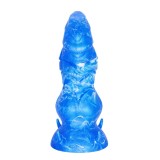 Dildo Fantasy No. 53 cu Ventuza, Silicon Lichid, Albastru, 19.5 cm, Passion Labs