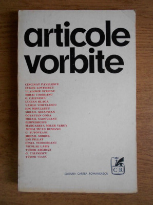 Articole vorbite. Conferinte radiofonice foto