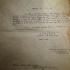 Adresa dlui General I. Antonescu, 13 dec. 1940, Ministerul Agric. si Domenii