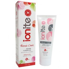 Gel Fluorizare, Ionite, Aroma Bubble Gum, cu Xylitol si Vitamina E, Fara Gluten, Fluorura de Sodiu N