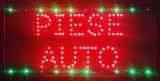 Reclama LED - PIESE AUTO - de interior, afisaj rosu, 48 x 25 cm, Oem