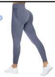 Colanti sport dama talie inalta compresie push-up fara cusaturi &ndash; Albastru regal XS