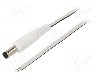 Cablu alimentare DC, cabluri, DC 5,5/1,7 mufa, alb, 1,5m, WEST POL - P55-TT-T035-150WH