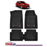 Covorase Auto TeamCar&reg; Tip Tavita Compatibile Renault Clio IV (2012-2019) Negru Material Rezistent, Cauciuc