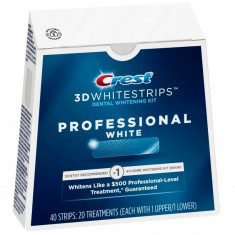 Cutie 20x Plicuri, Benzi Albirea Dintilor, Crest, 3D Whitestrips, Professional White, 10% Concentrat foto