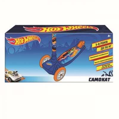 TROTINETA CU 3 ROTI HOT WHEELS CU GHIOZDAN foto