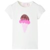 Tricou pentru copii, crem ecru, 92, vidaXL