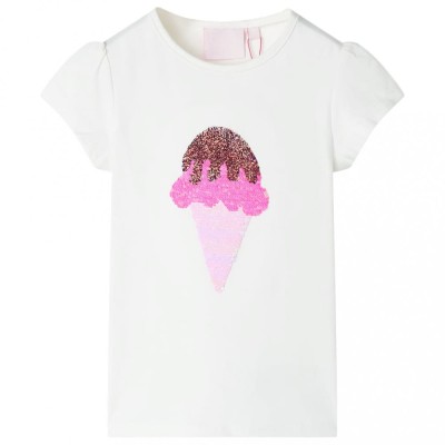 Tricou pentru copii, crem ecru, 92 foto