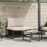 Cumpara ieftin Set de canapele pentru grădină 2 pcs Gri taupe Oțel