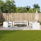 VidaXL Set mobilier relaxare grădină, 2 piese, alb, lemn masiv de pin