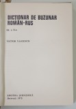 DICTIONAR DE BUZUNAR ROMAN - RUS de VICTOR VASCENCO , 1975