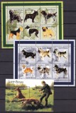 Guineea Bissau 2001 fauna caini MI 1565-1577 2 kleib.+ 1 bl. MNH