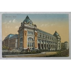 BUCURESTI , CLADIREA POSTEI , CALEA VICTORIEI , CARTE POSTALA , INCEPUTUL SEC. XX