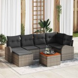 Cumpara ieftin Set de canapele pentru grădină 7 pcs Gri Rattan poli