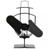 VidaXL Ventilator de sobă cu alimentare termică, 2 palete, negru 51235